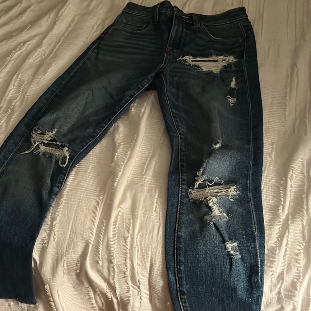 High waisted skinny jeans